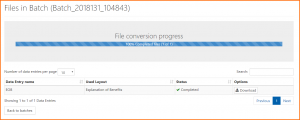 The CommonLook Dynamic Batch Progress screen as described in the preceding paragraphs.