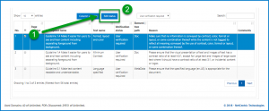 The table in the File Compliance Report is shown, a checkpoint for User Verification is selected, and the Edit Status button is highlighted. 