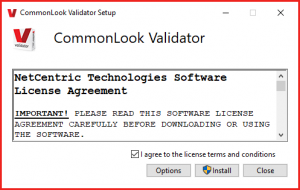 The License Agreement dialog in the CommonLook PDF Validator. 